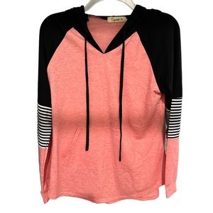 Womens V Neck Tunic Hoodie Casual Pullover Tops Long Sleeve Sweatshirt